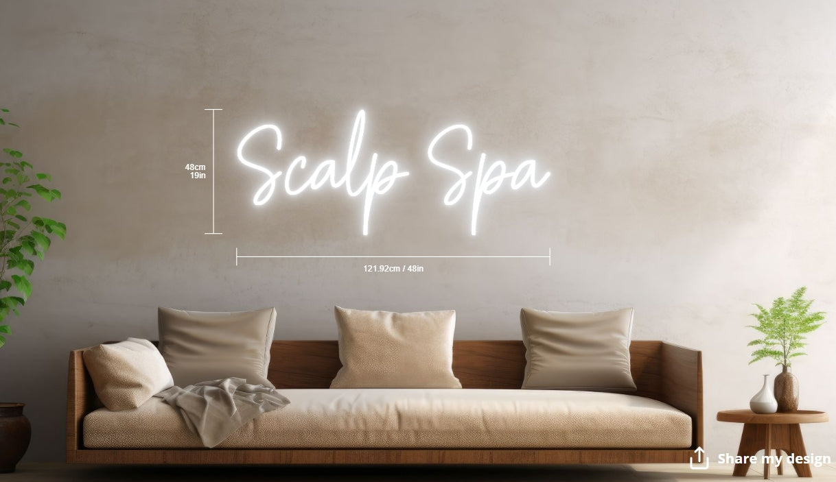 Scalp Spa Custom Neon Sign (Size Option 2)