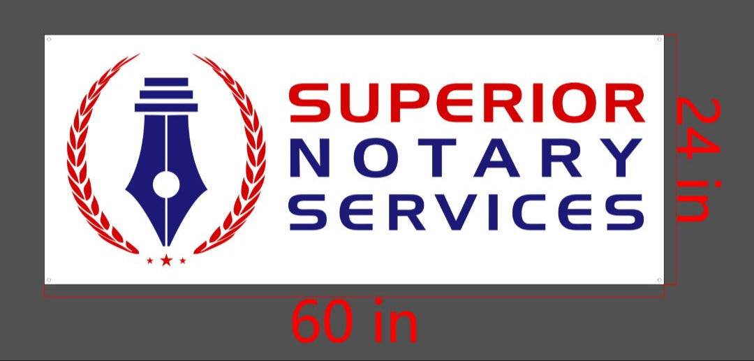 Superior Notary Services Custom Acrylic Backlit Sign