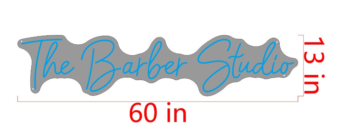The Barber Studio Custom Neon Sign