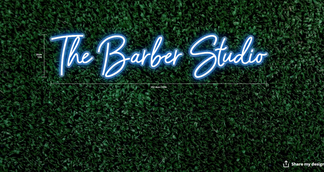 The Barber Studio Custom Neon Sign