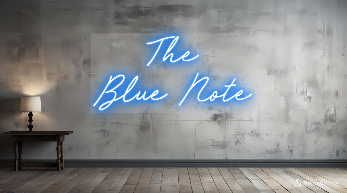 The Blue Note Custom Neon Sign - Light Your Way