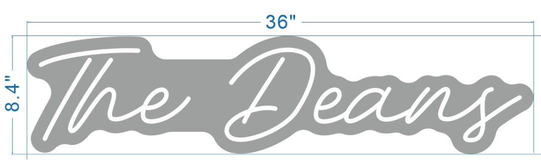 The Deans Custom Neon Sign (Design Option #1)