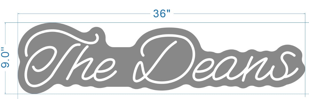 The Deans Custom Neon Sign (Design Option #2)