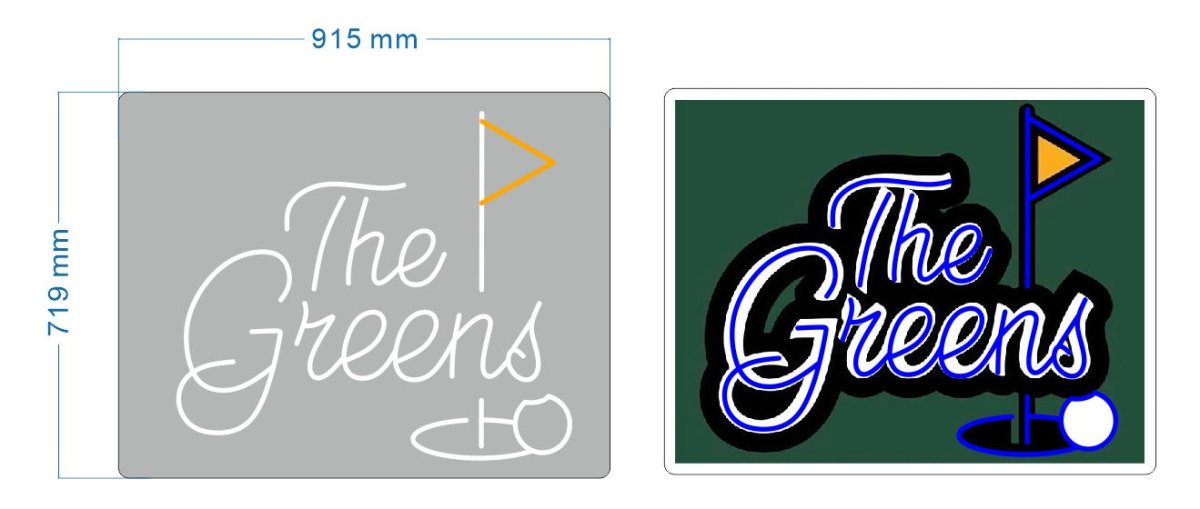 The Greens Custom Neon Sign - Light Your Way