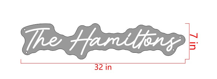 The Hamiltons Custom Neon Sign