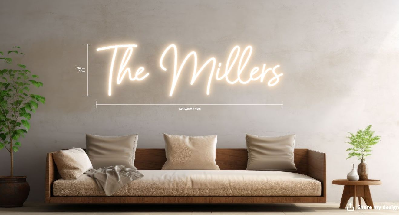 The Millers Custom Neon Sign (Size Option #2)