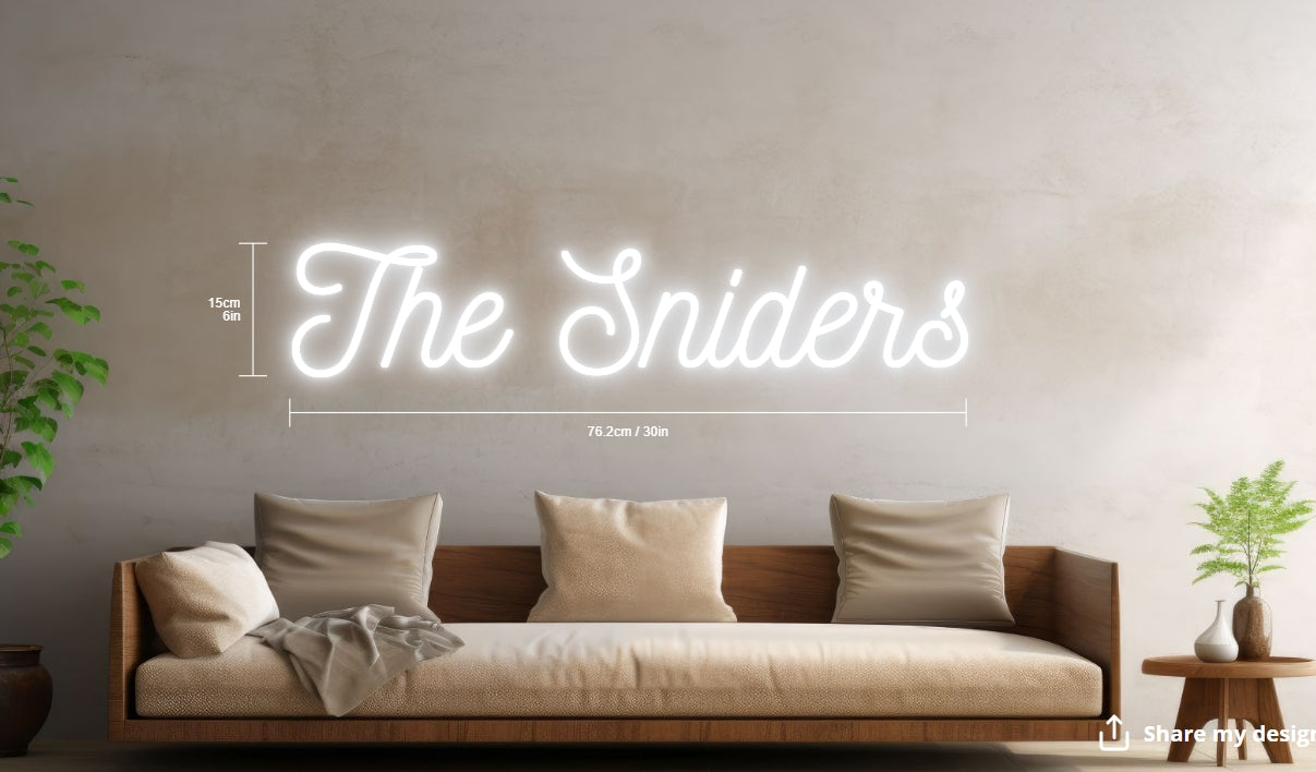 The Sniders Custom Neon Sign