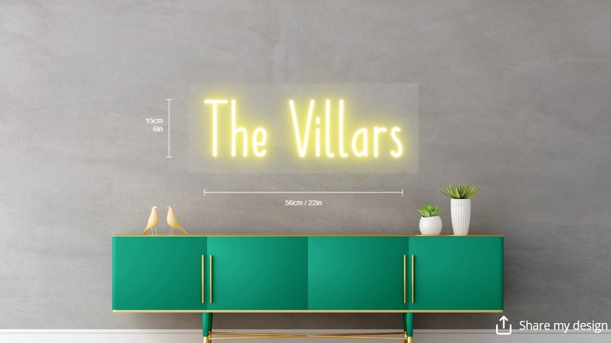 The Villars Custom Neon Sign - Light Your Way