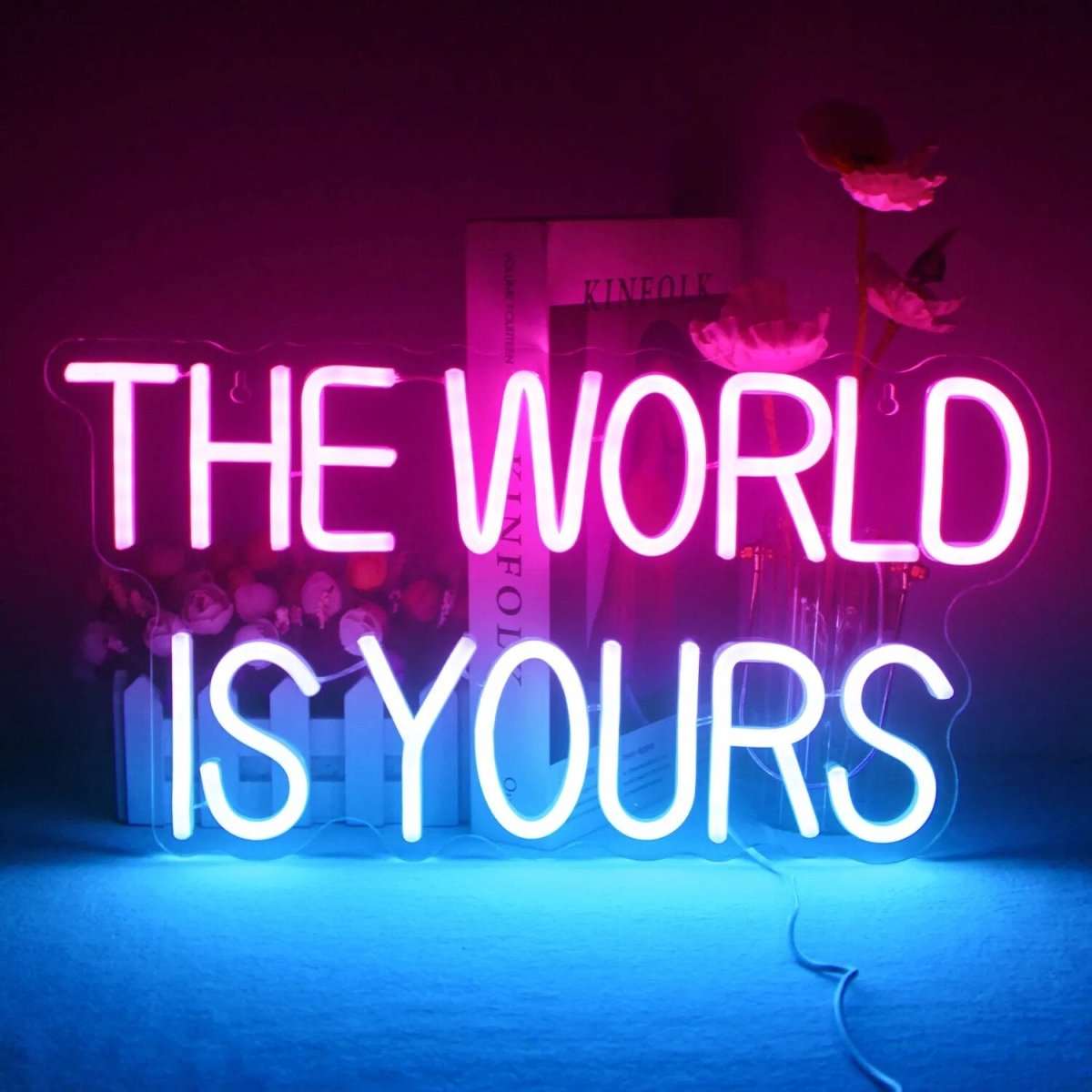 "THE WORLD IS YOURS" Neon Sign - Light Your Way