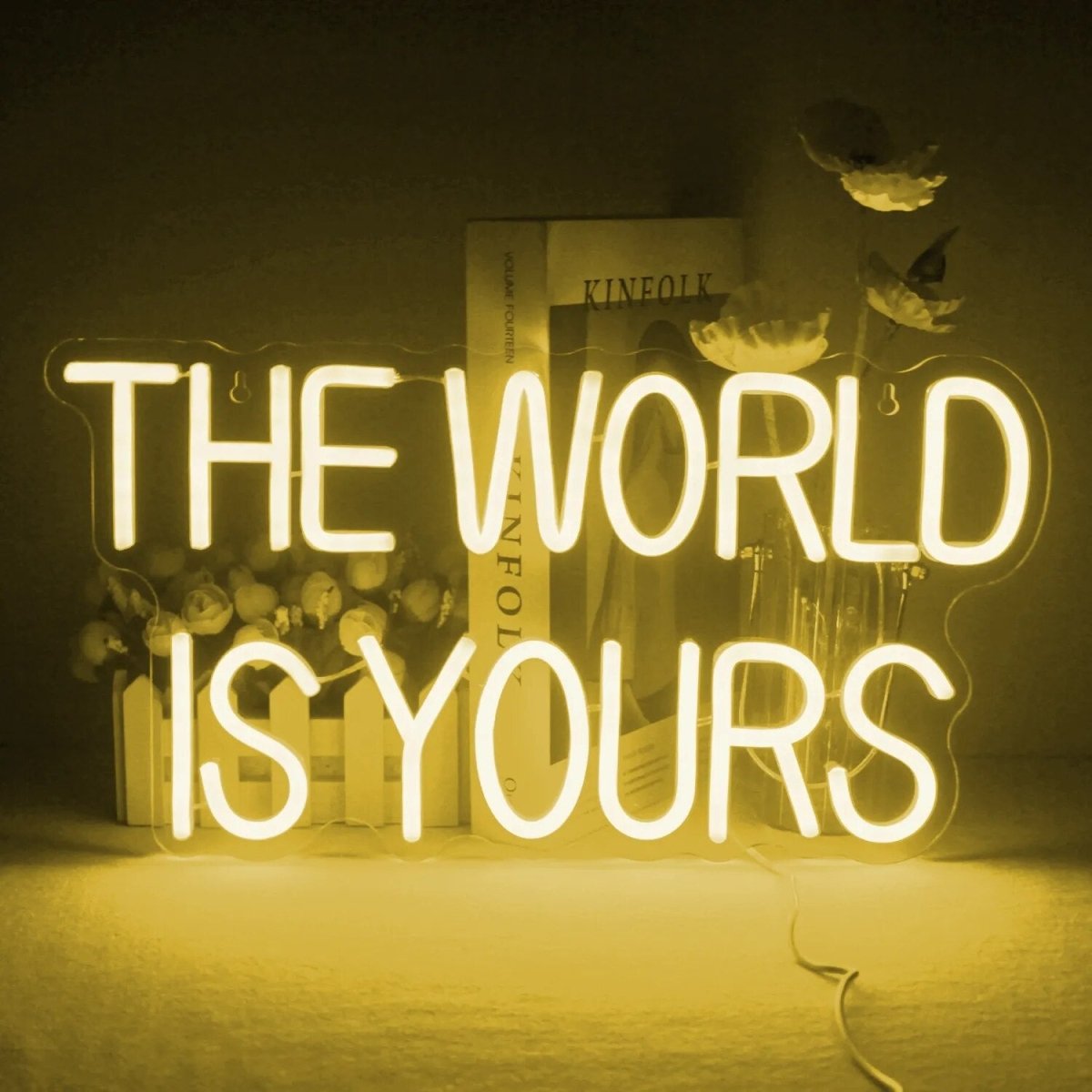 "THE WORLD IS YOURS" Neon Sign - Light Your Way