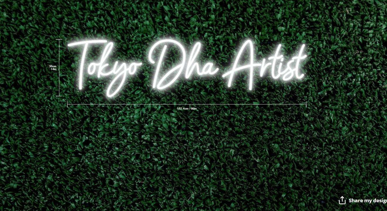 Tokyo Dha Artist Custom Neon Sign (Size Option 2)