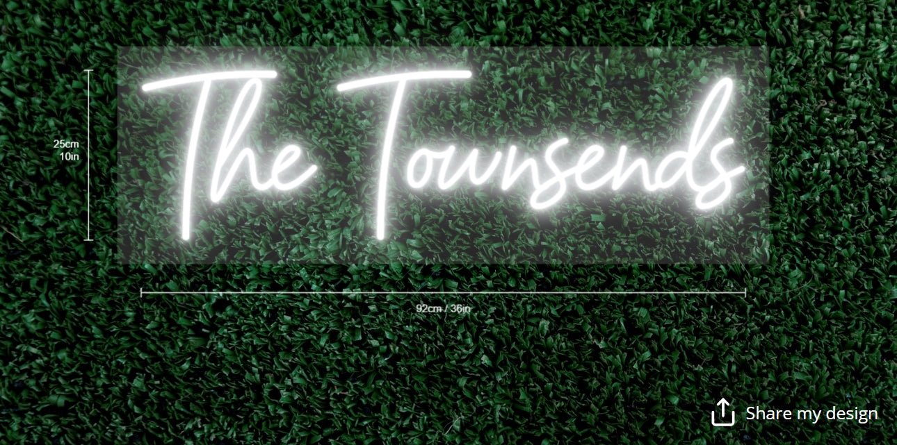 The Townsends Custom Neon Sign (Bigger Version)