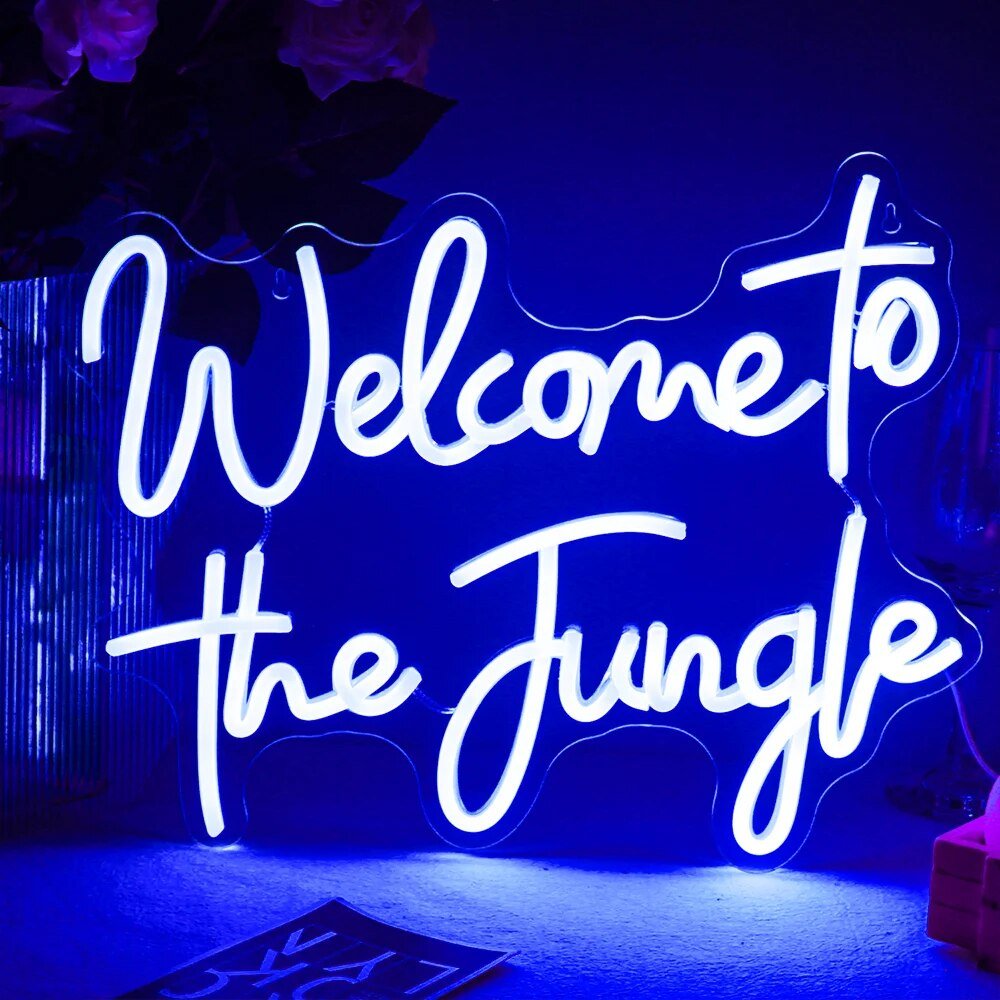 "WELCOME TO THE JUNGLE" NEON SIGN - Light Your Way