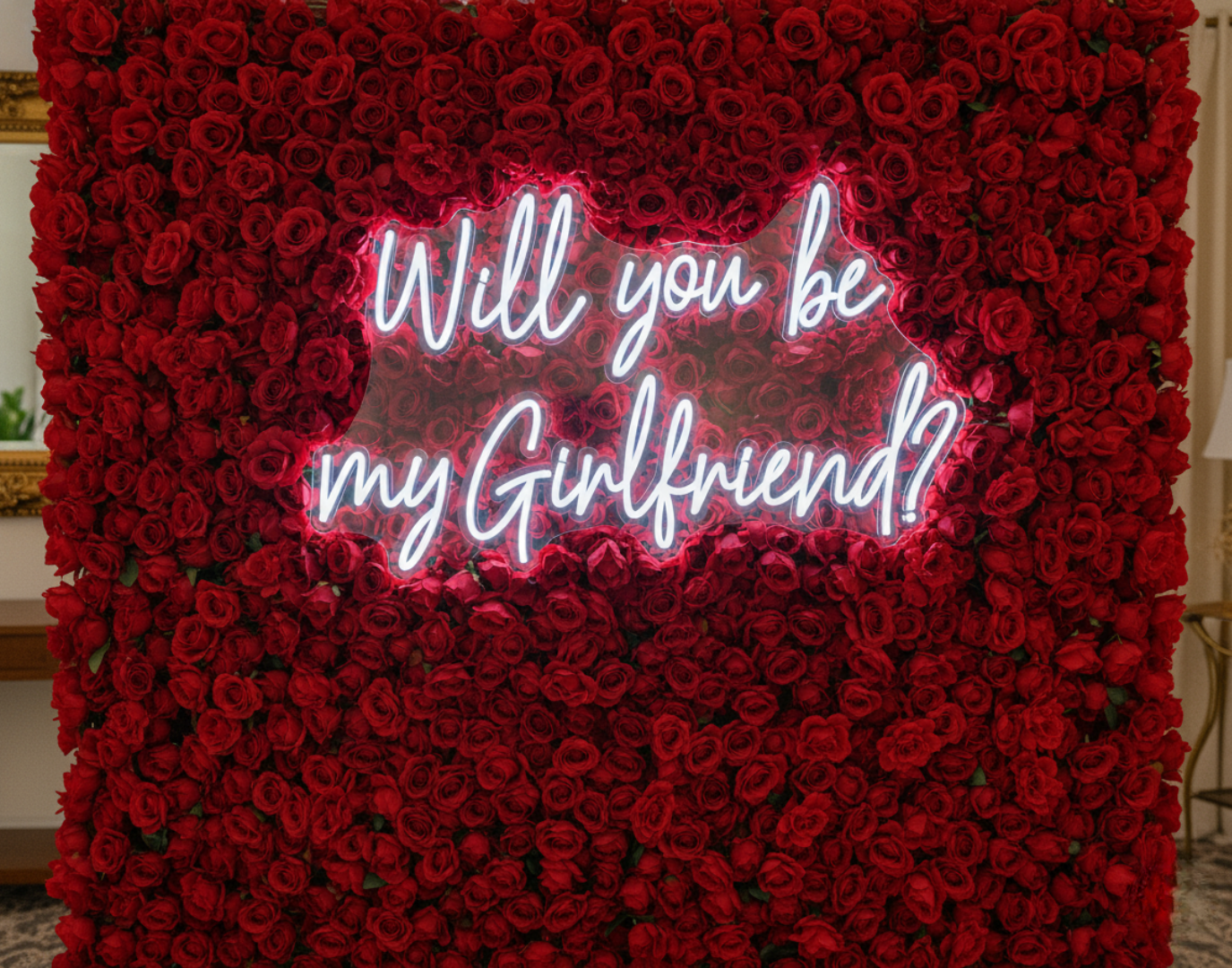 Will you be my Girlfriend Custom Neon Sign