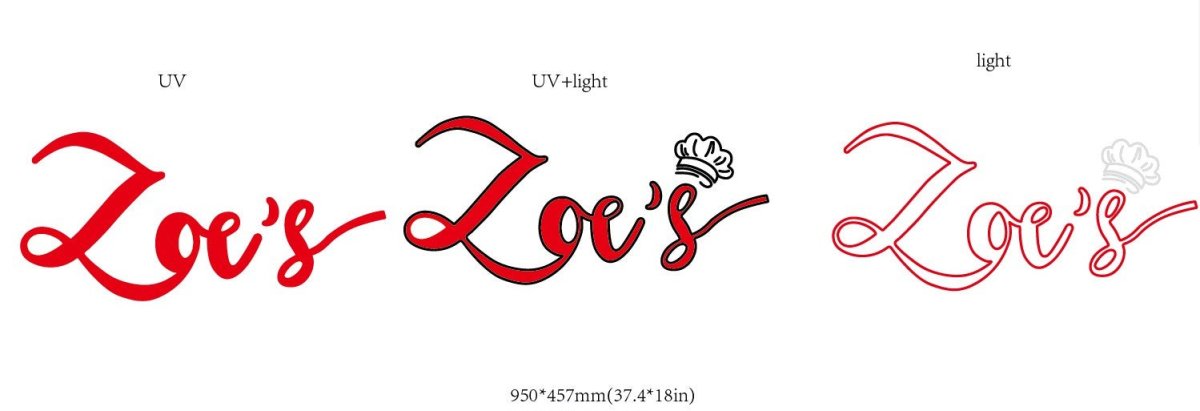 Zoe's Custom Logo Neon Sign - Light Your Way