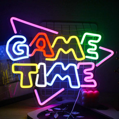 "GAME TIME" NEON SIGN