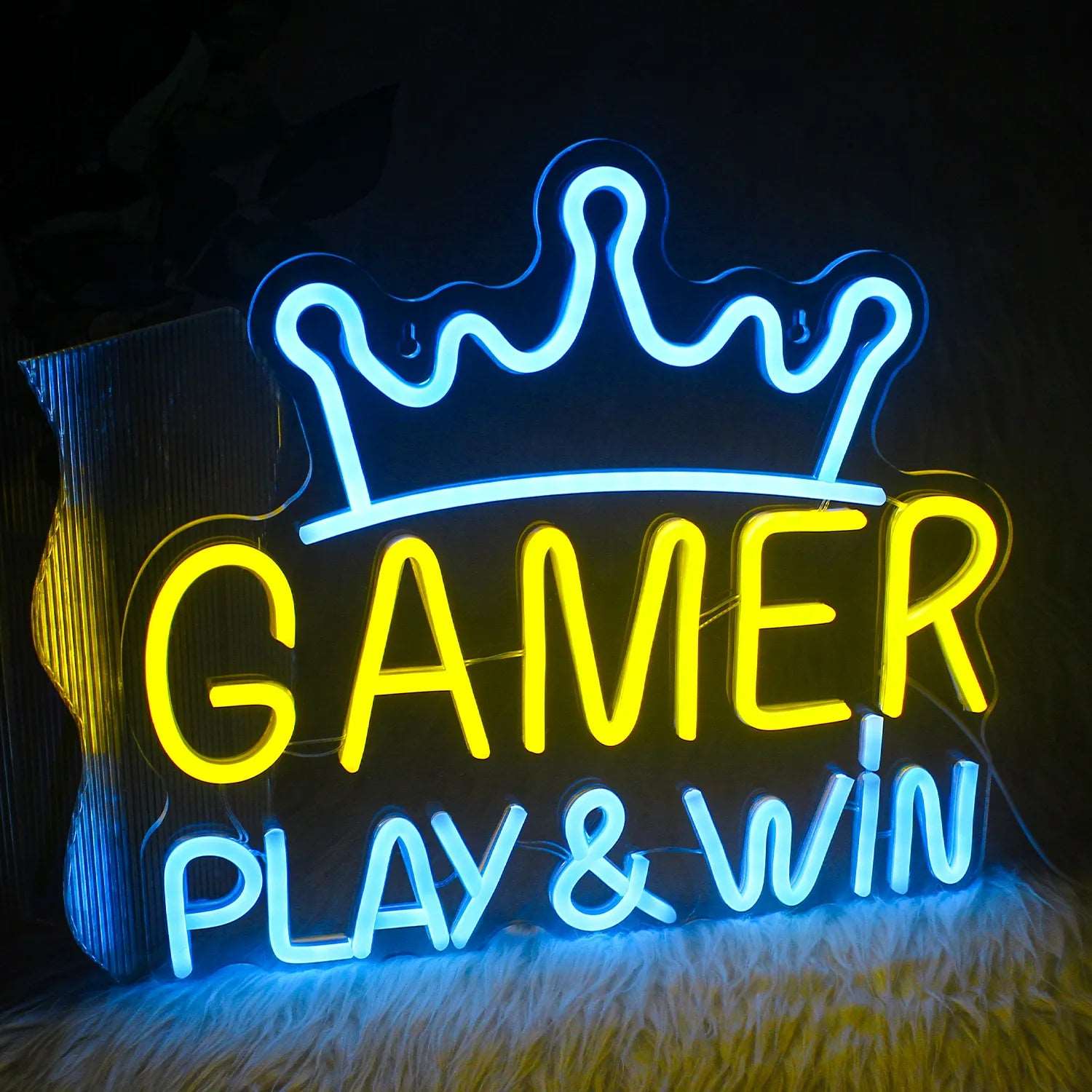 "GAMER PLAY & WIN" NEON SIGN