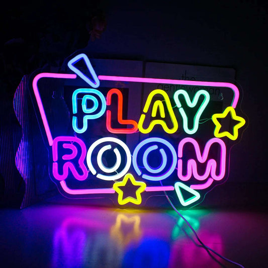 "PLAY ROOM" NEON SIGN