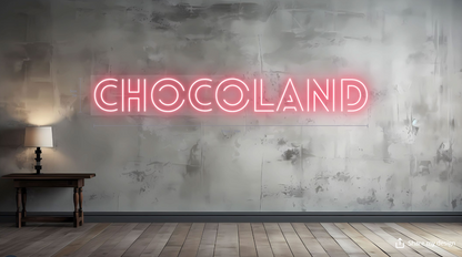 CHOCOLAND Custom Neon Sign