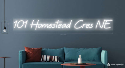 101 Homestead Cres NE - Custom Neon Sign for Hamza