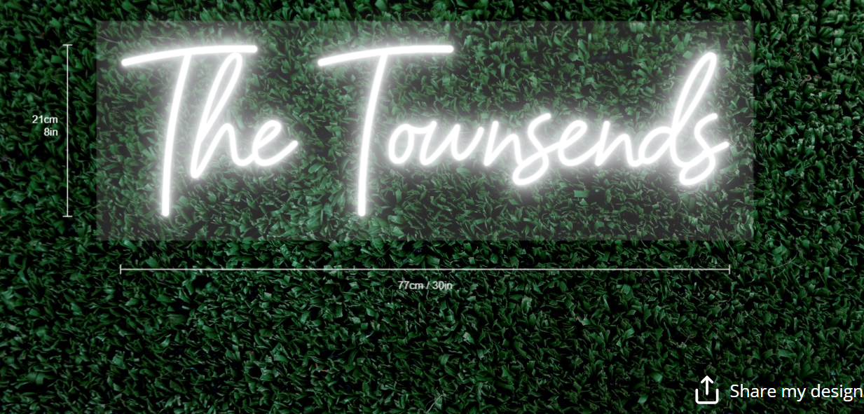 The Townsends Custom Neon Sign