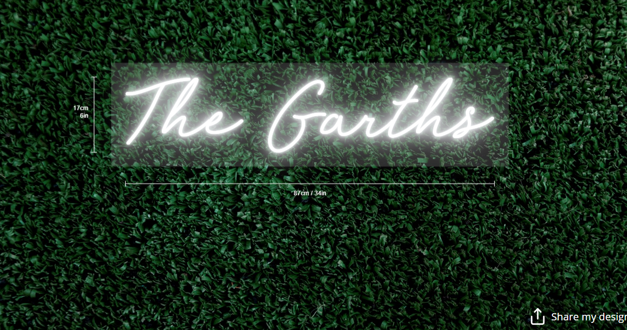 The Garth's Custom Neon Sign