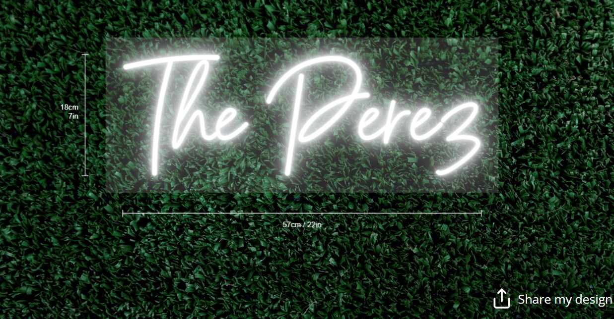 The Perez Custom Neon Sign