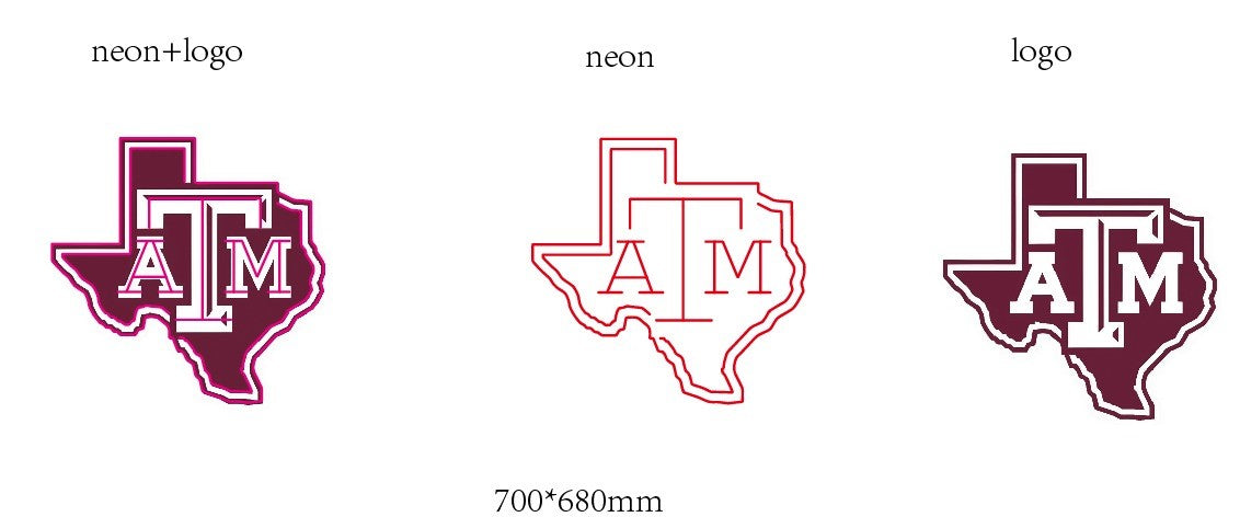 Texas A&M Custom UV Printed Logo (Size Option 2)