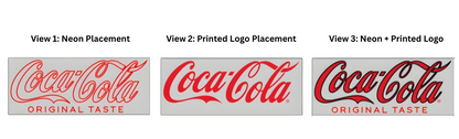 Coca Cola Original Taste Custom Neon Sign with Printed Logo