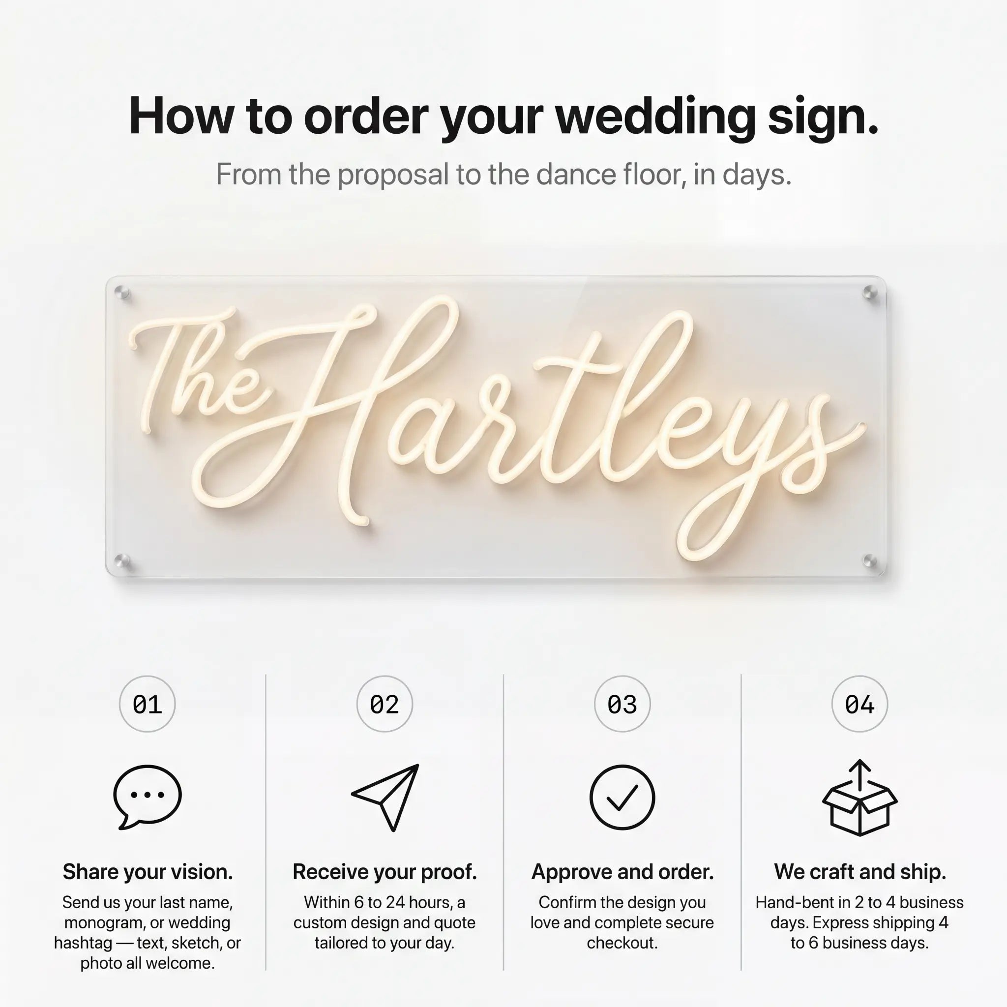Wedding First Names Custom Neon Sign
