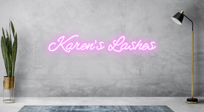 Karen's Lashes - Custom Neon Sign 28" x 6"