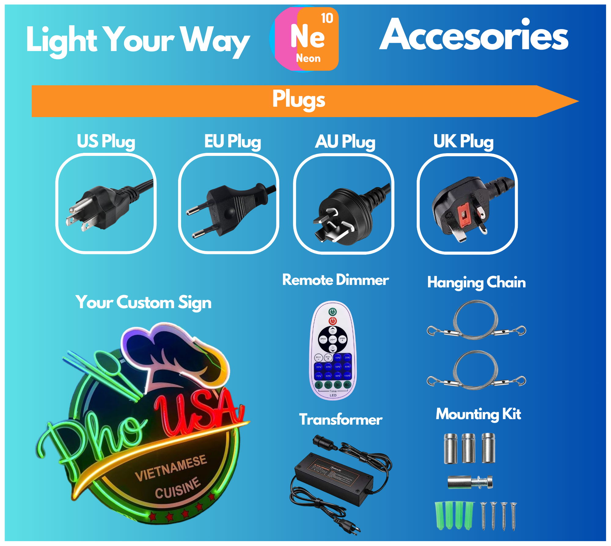 Desi Corner - LED Backlit Sign - Light Your Way