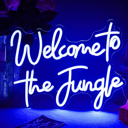 "WELCOME TO THE JUNGLE" NEON SIGN