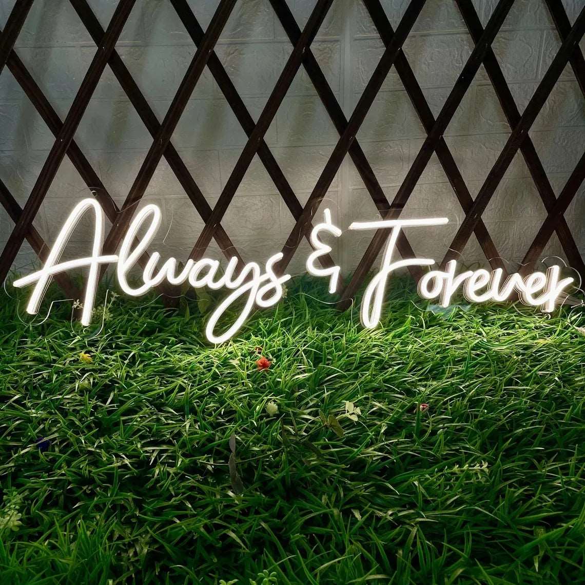 "ALWAYS AND FOREVER" NEON SIGN