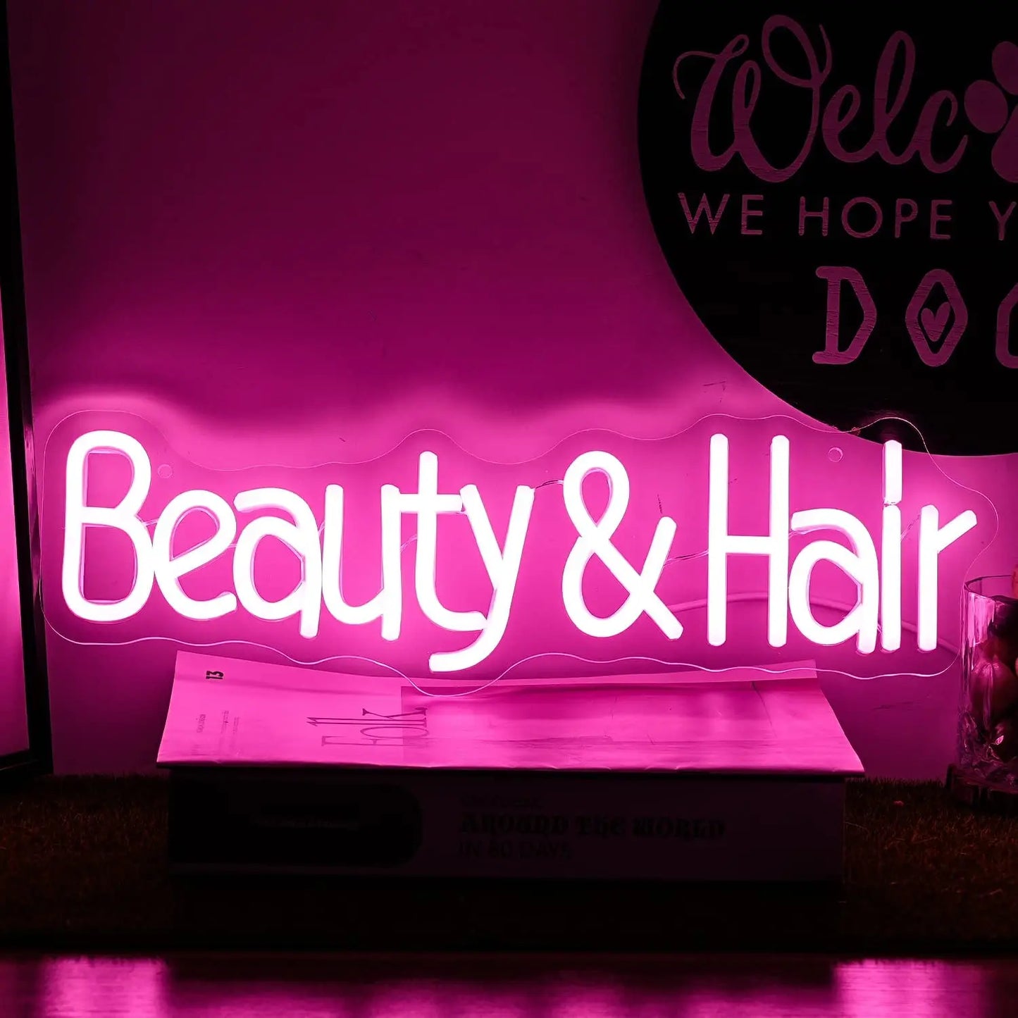 "BEAUTY & HAIR" NEON SIGN