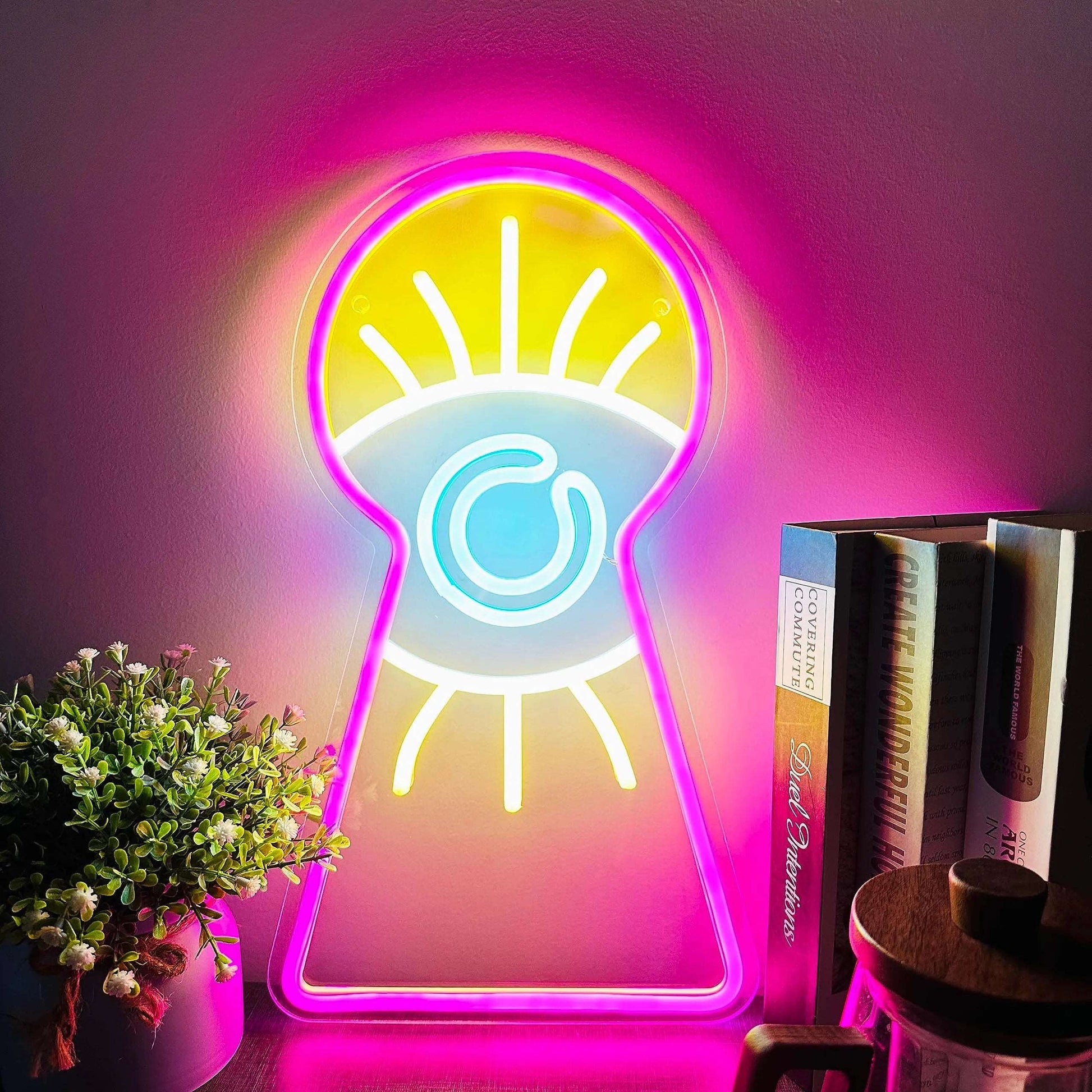  "SPIRITUAL KEYHOLE" NEON SIGN