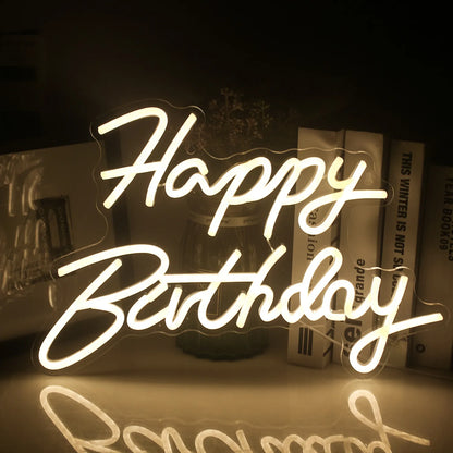 "HAPPY BIRTHDAY" NEON SIGN