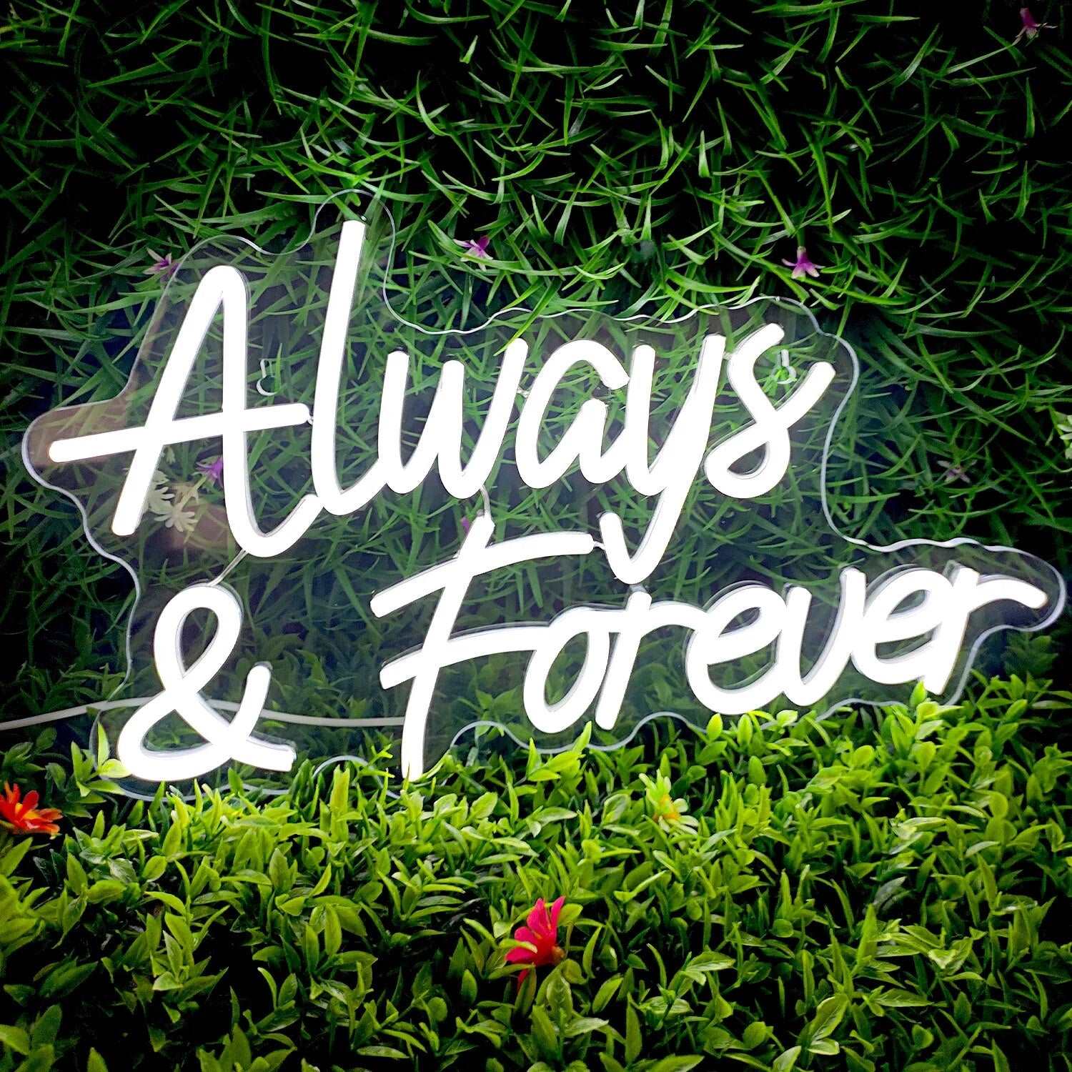 "ALWAYS AND FOREVER" NEON SIGN