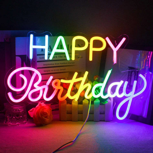 "HAPPY BIRTHDAY" NEON SIGN