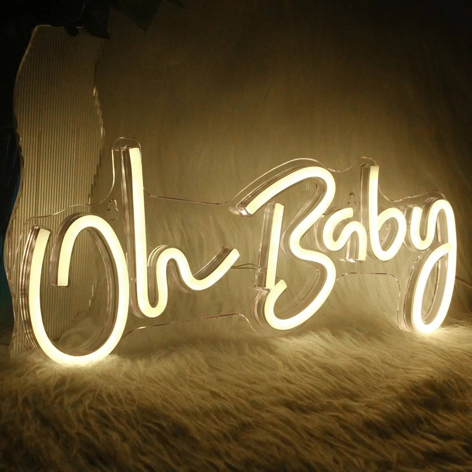 "OH BABY" NEON SIGN