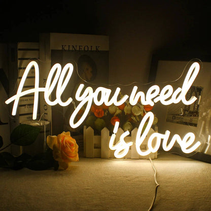 "ALL YOU NEED IS LOVE" NEON SIGN