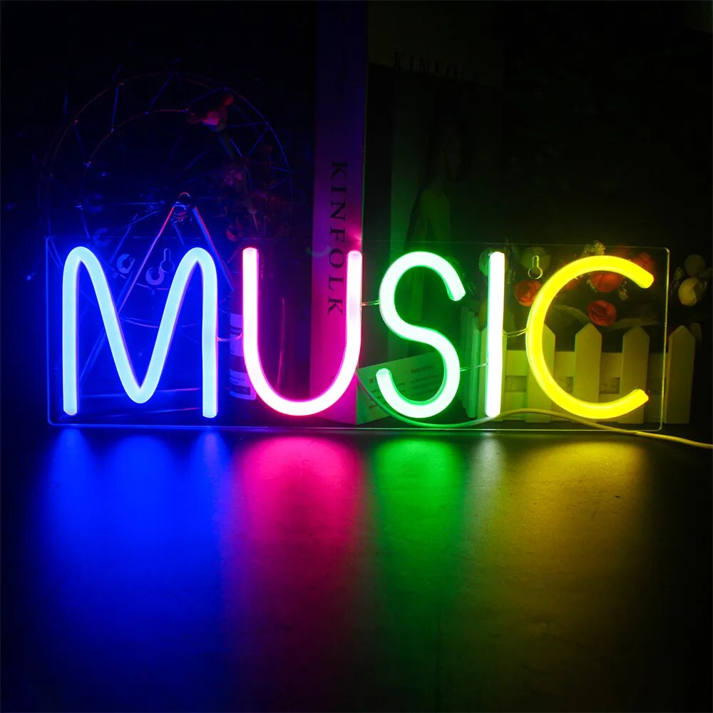 "LIVE MUSIC" NEON SIGN