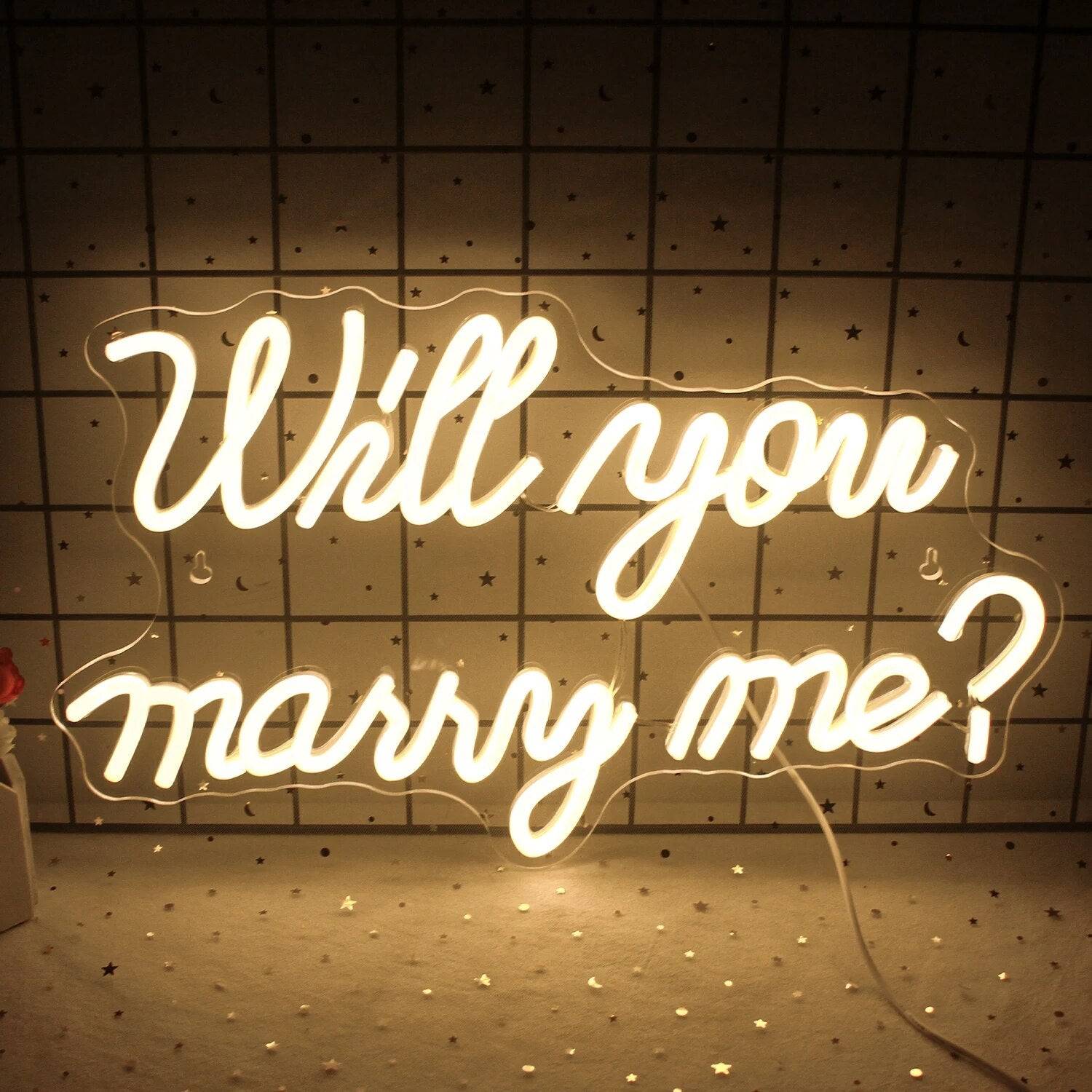  "WILL YOU MARRY ME?" NEON SIGN 