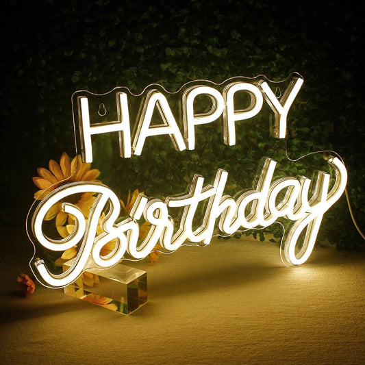 "HAPPY BIRTHDAY" NEON SIGN 