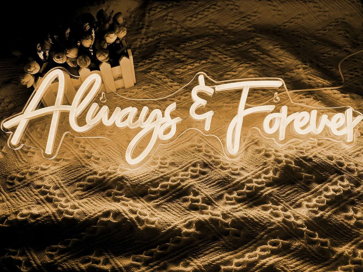 "ALWAYS AND FOREVER" NEON SIGN