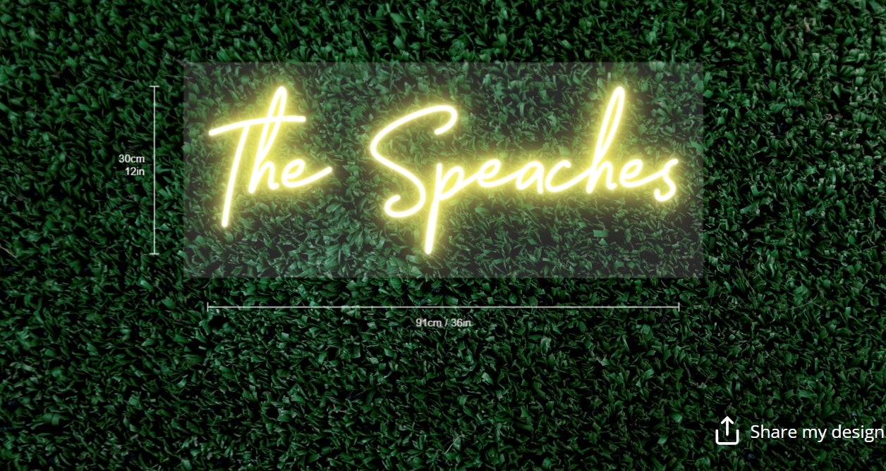 The Speaches Custom Neon Sign