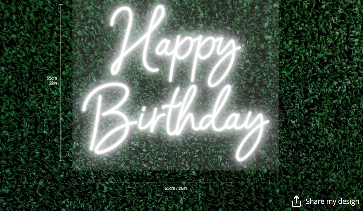 Happy Birthday Custom Neon Sign