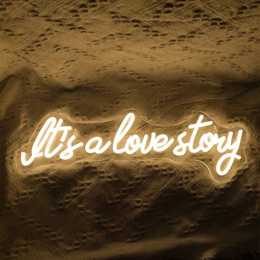  "IT'S A LOVE STORY" NEON SIGN