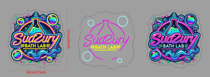 SudZury Bath Lab Custom UV Printed Sign