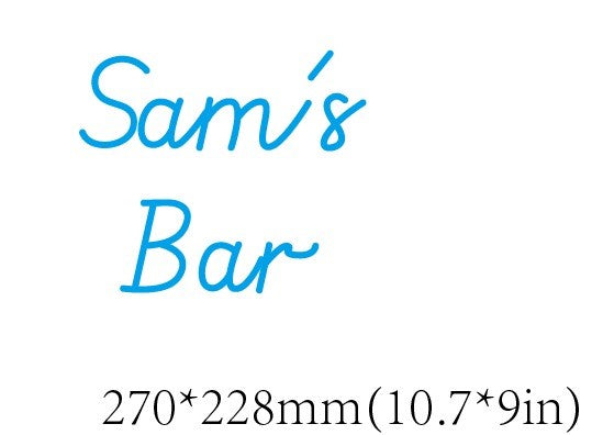 Sam's Bar Custom Neon Sign